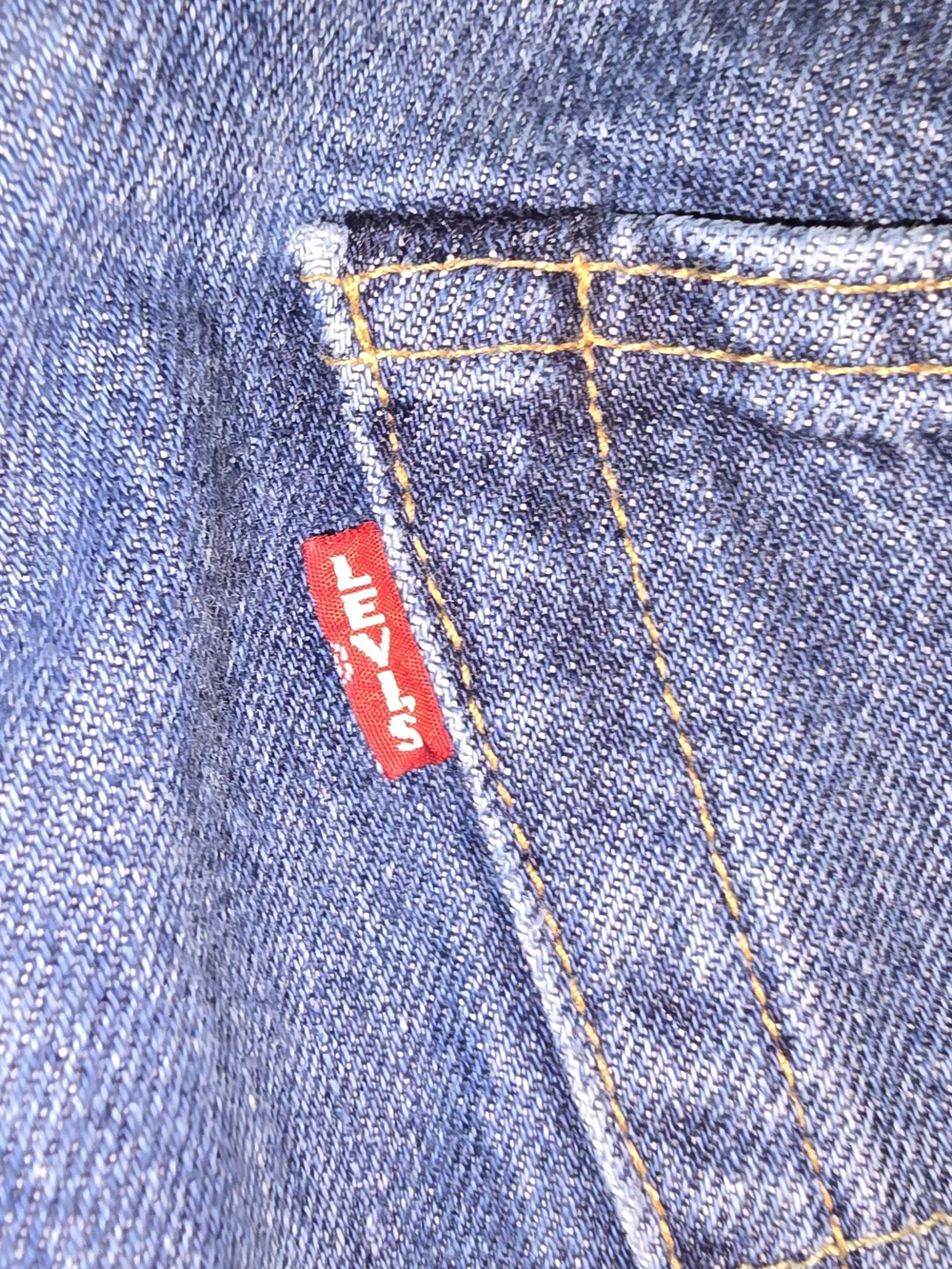 Levi's 501 Button Fly Men's Jeans W36 L36 Medium Wash Big E Leather Patch